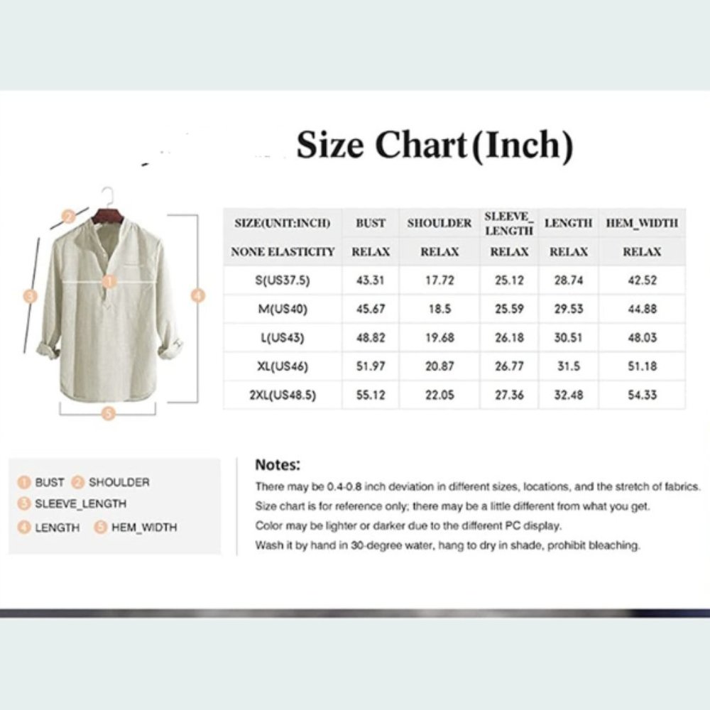 Men's Casual Summer Cotton Henley Shirt Long Sleeve Hippie Striped Beach Shirts - Picture 7 of 7